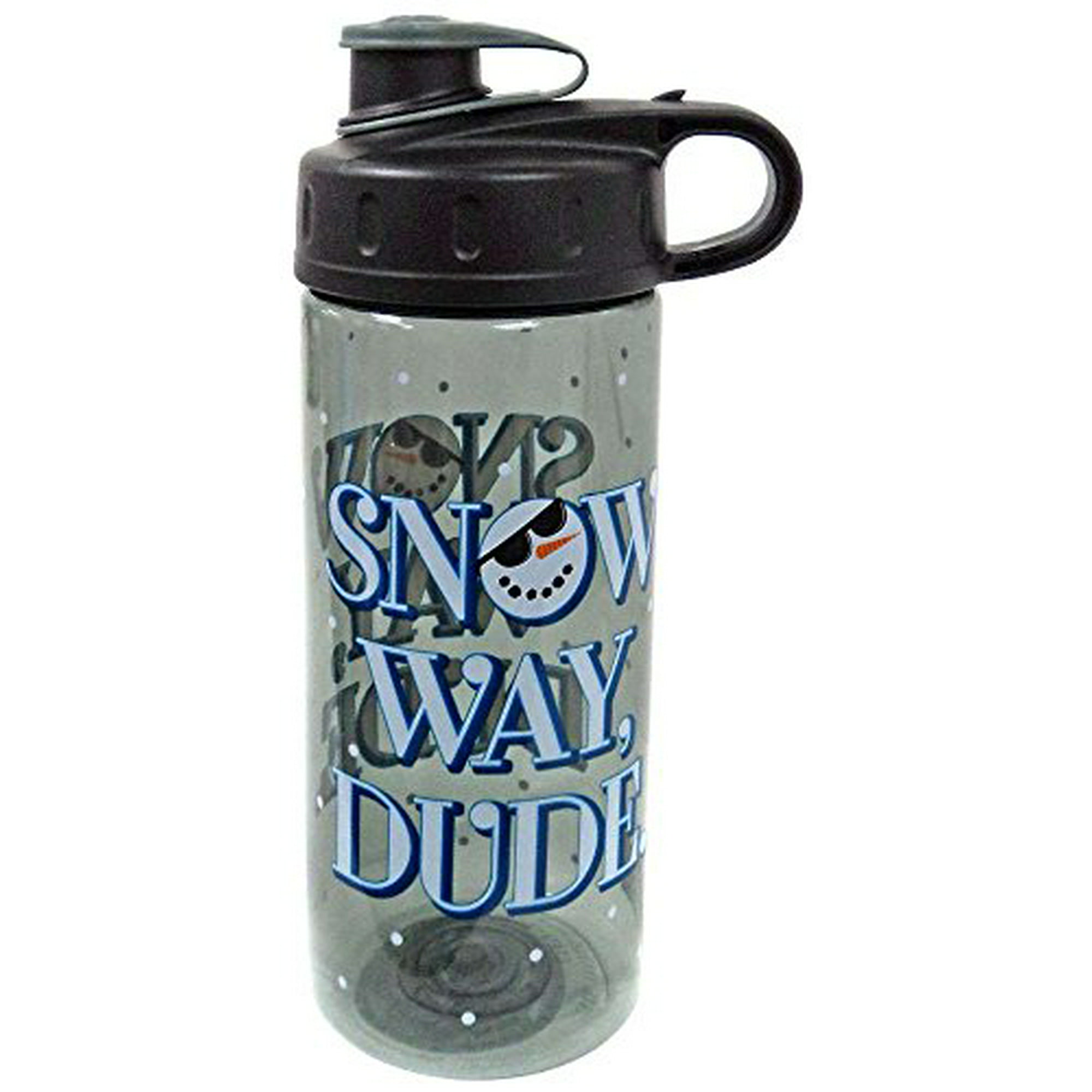 Cool Gear Snow Way Dude Snowman Water Bottle 16 oz BPA Free By,Grey 